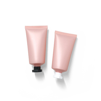 Custom Empty 50ml Pink Plastic Tube Flip Top Lid,Face Wash Cream Soft Tubes Packaging For Cosmetics